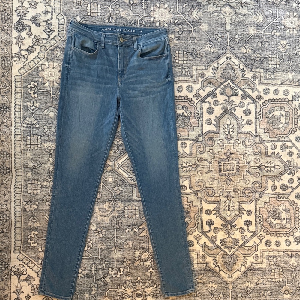 American Eagle Outfitters Women's Light Blue Skinny Jeans